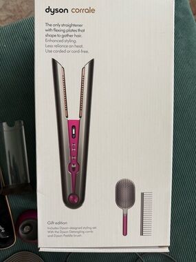 Dyson Corrale Hair Straightener in Metallic Gray and Pink
